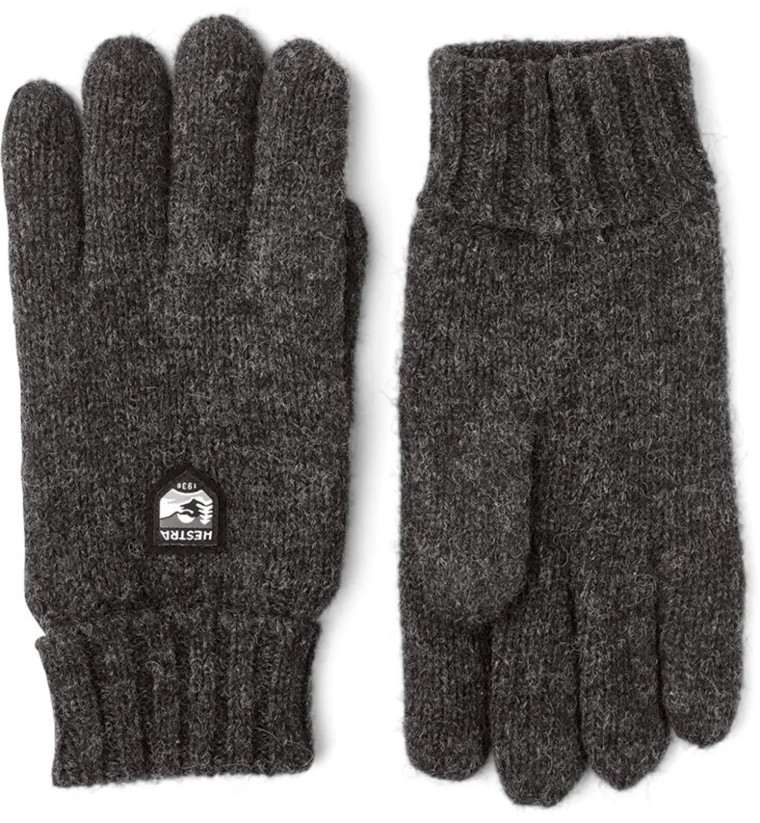 Hestra Basic Wool Handschoenen, charocoal Handschoenmaat 10
