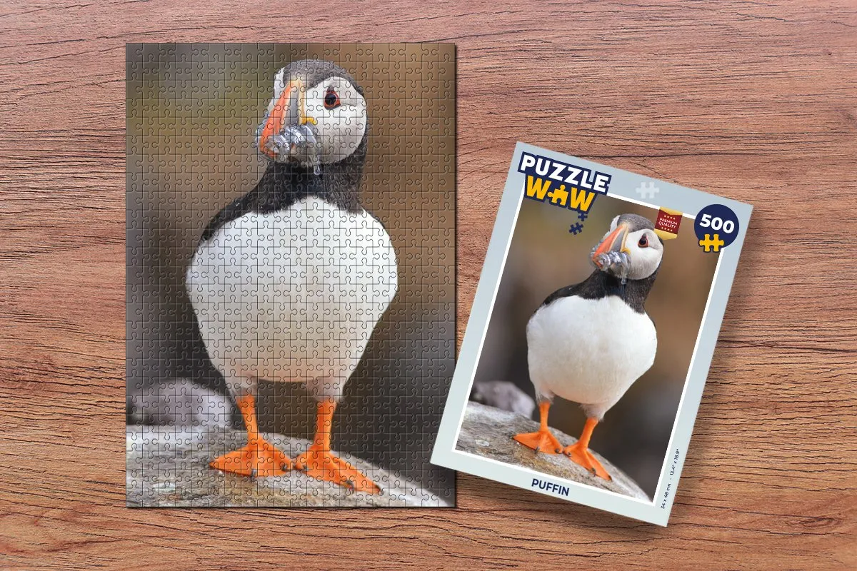 PuzzleWow Puzzel Puffin 500 Stuks - Multicolor