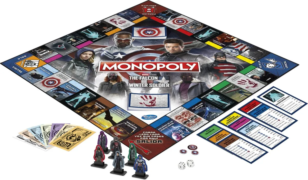 Monopoly The Falcon and The Winter Soldier Bordspel - 2-6 Spelers
