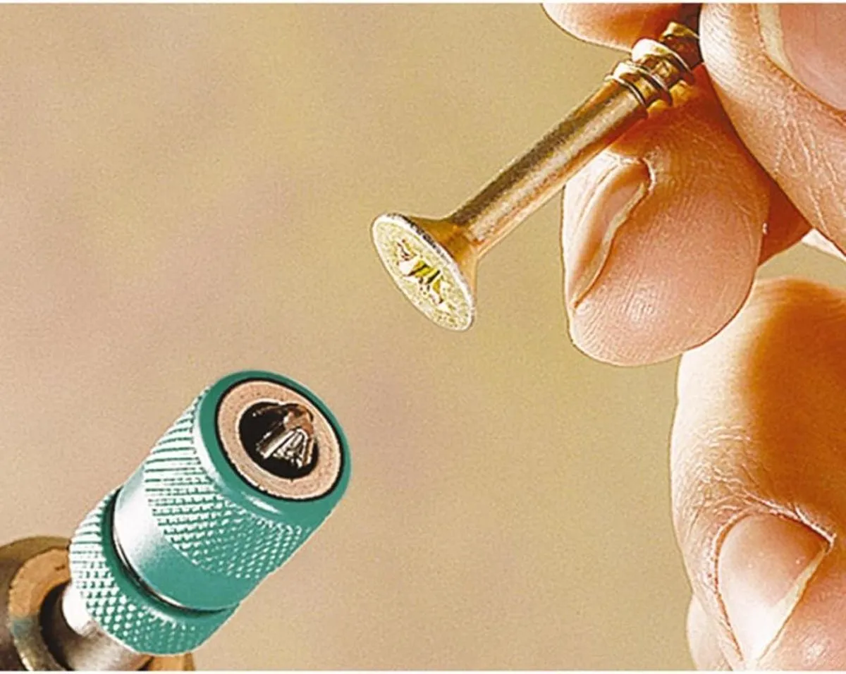Wolfcraft Bithouder 2411000 - met diepteaanslag en ringmagneet