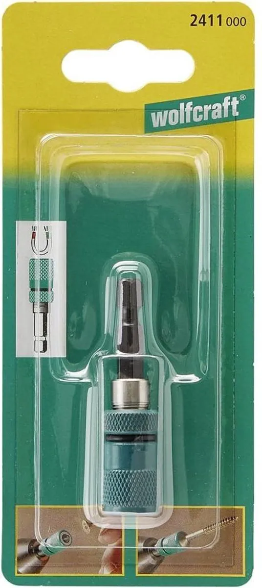 Wolfcraft Bithouder 2411000 - met diepteaanslag en ringmagneet