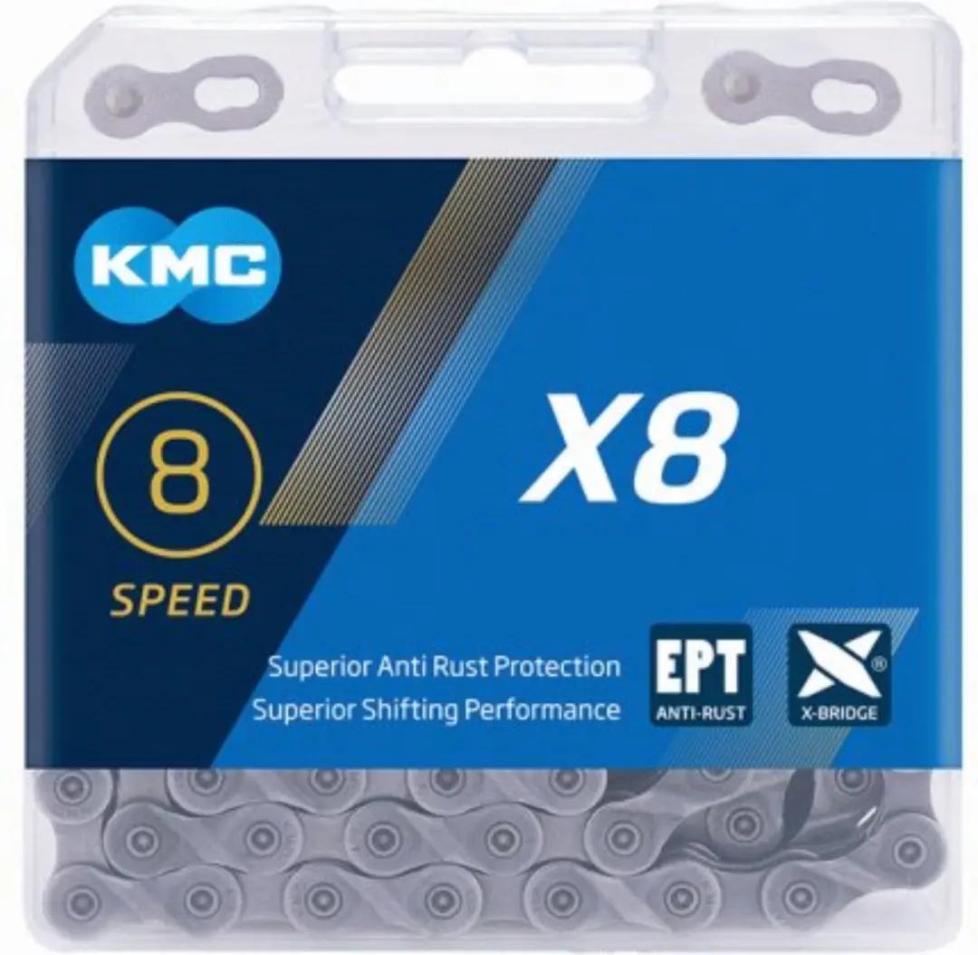 KMC Velo Ketting 1-voudig - Anti-roest - Donker zilver - afbeelding 4 van 5