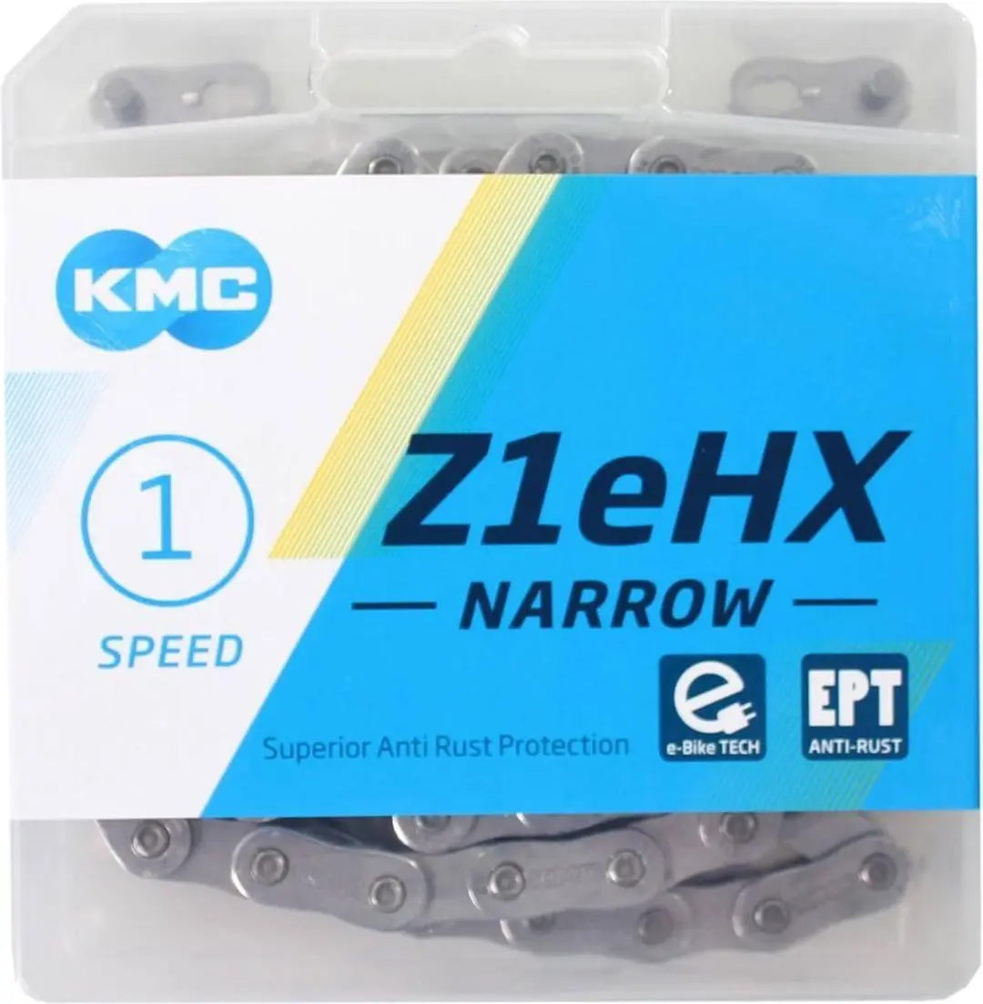 KMC Velo Ketting 1-voudig - Anti-roest - Donker zilver - afbeelding 3 van 5