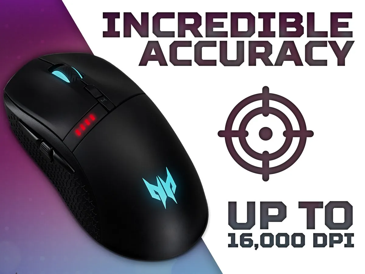 Acer Predator Cestus 350 GP.MCE11.00Q Gaming Muis - 9 Knoppen - Zwart
