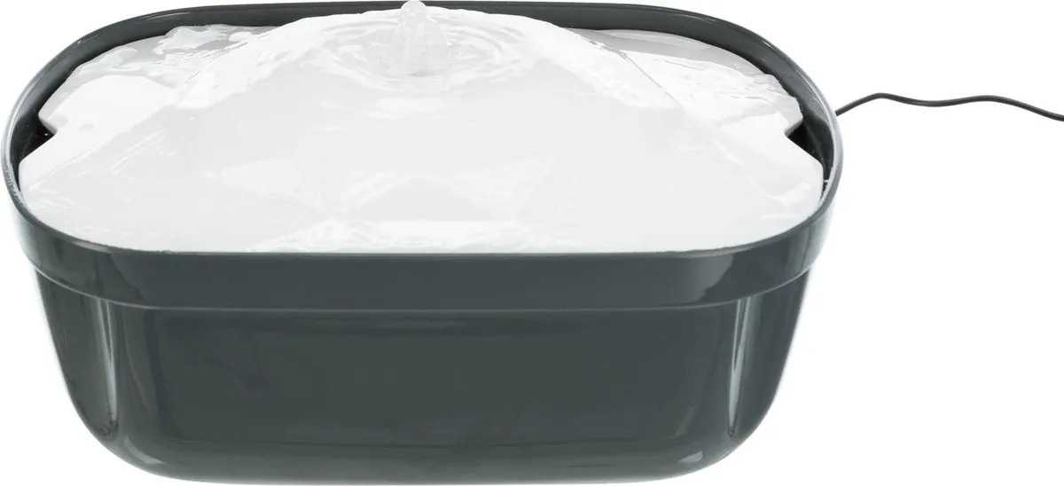 Trixie Drinkfontein Polygon Melamine - 2,5L - Grijs/Wit - afbeelding 3 van 6