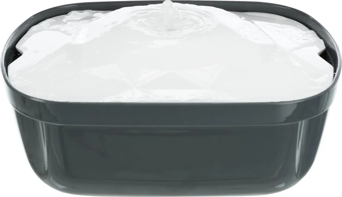 Trixie Drinkfontein Polygon Melamine - 2,5L - Grijs/Wit - afbeelding 4 van 6