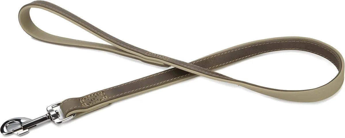 Beeztees Comfort Hondenriem - Leer Grijs 100x22mm