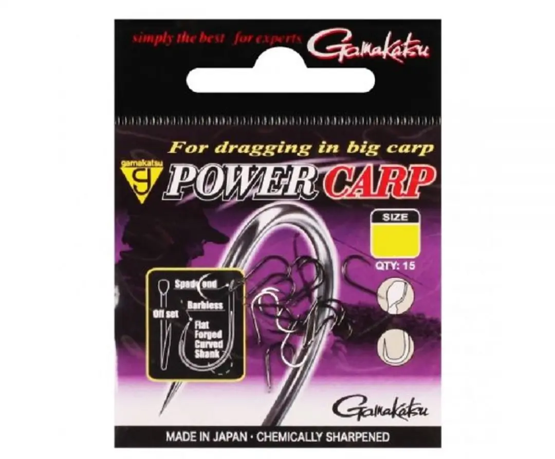 Gamakatsu Power Carp Flatted Eye Barbless #12