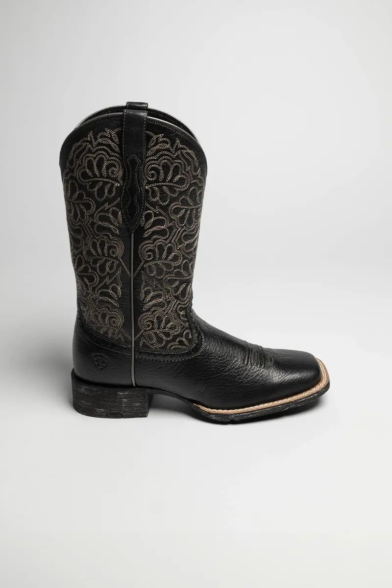 Ariat Round Up Remuda Dames Western Rijlaars 38.5 Zwart - afbeelding 5 van 6