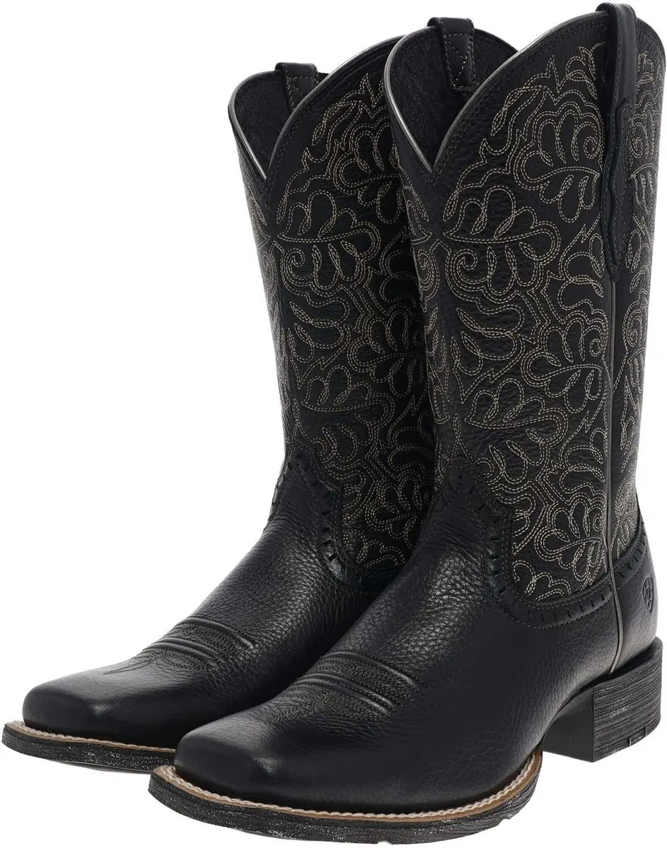 Ariat Round Up Remuda Dames Western Rijlaars 38.5 Zwart - afbeelding 2 van 6