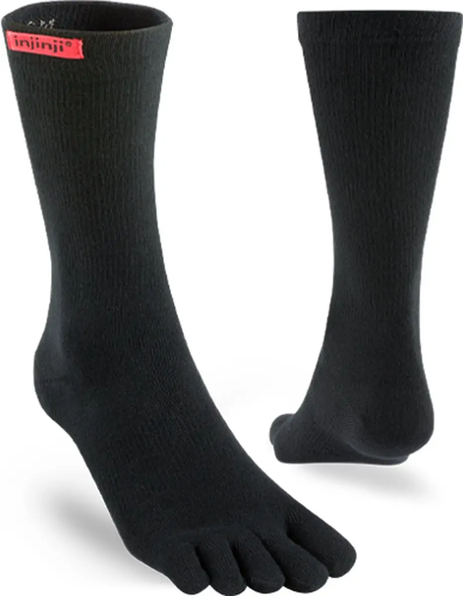 Injinji Sport Original Weight Crew Teensokken - Zwart L - afbeelding 2 van 6