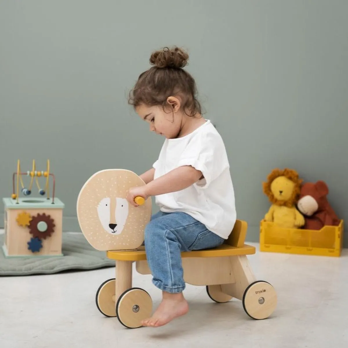 Trixie Houten Loopfiets Mr. Fox 4 Wielen - FSC Geel