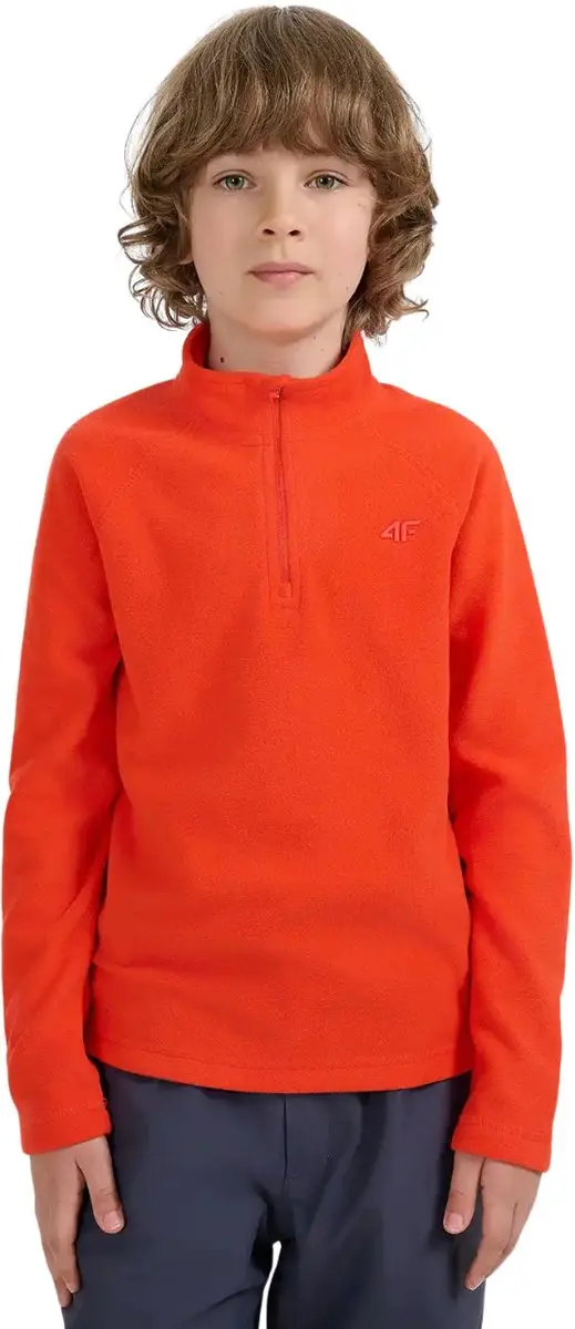 4F Sweater Fleeceowa Jongens Rood