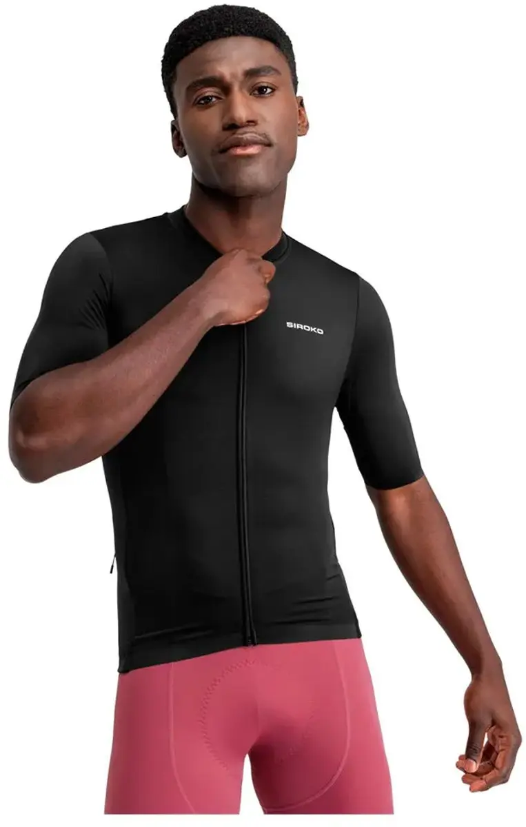Siroko M6r Zero Korte Mouw Wielertrui Zwart XL Man