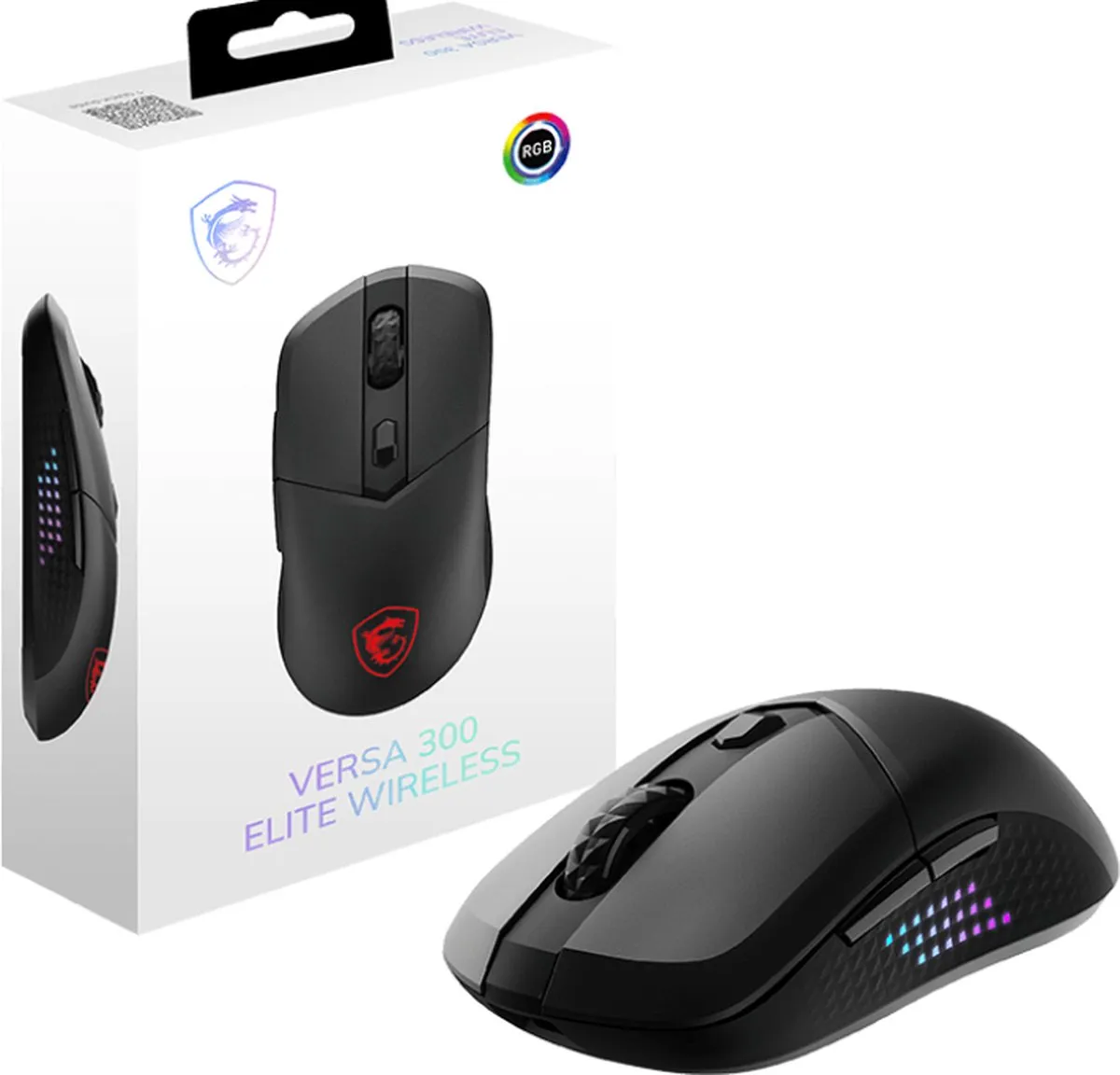 MSI Versa 300 Elite Wireless Gaming Muis - Zwart
