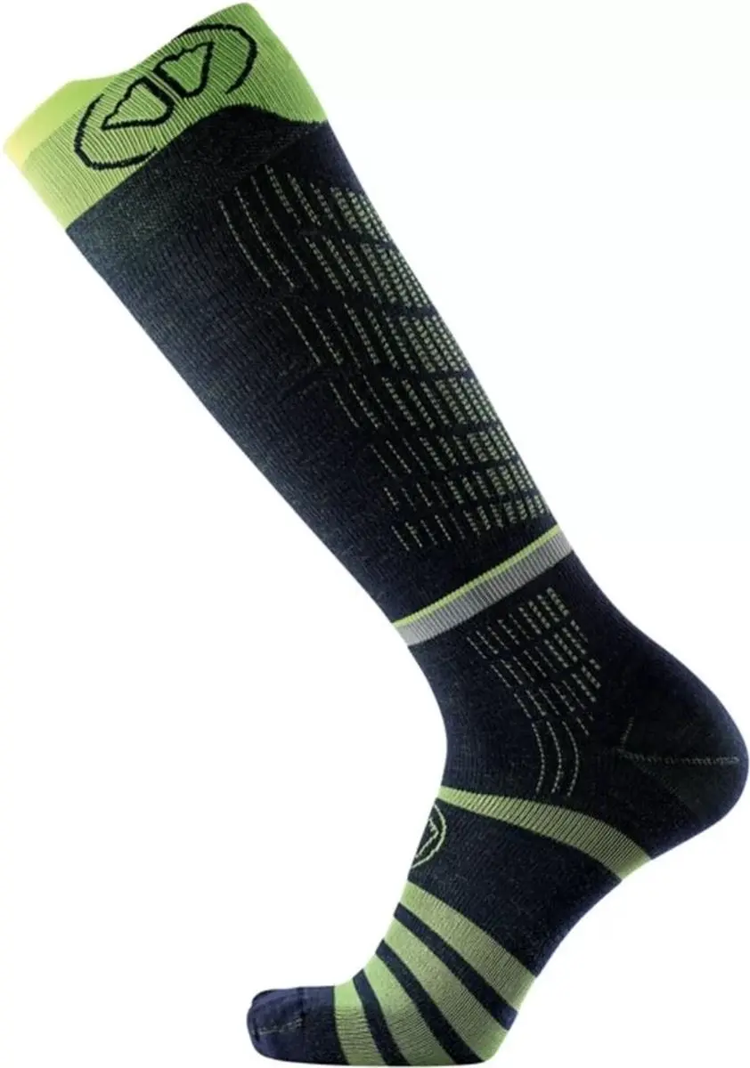Sidas Ski Touring Socks 39/40 - Black/Yellow - afbeelding 2 van 2