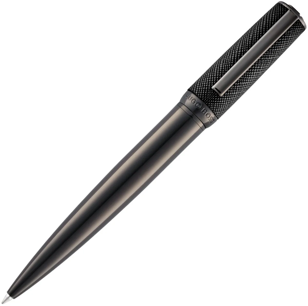 Hugo Boss Double B Saffiano Pen - Zwart