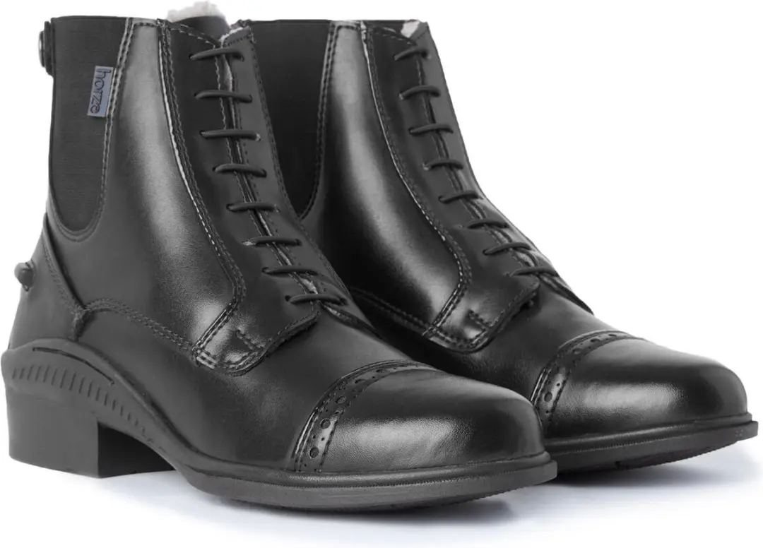 Horze Kilkenny Lux Winter Jodhpurs met Brogue Detail, dames, Black, 37