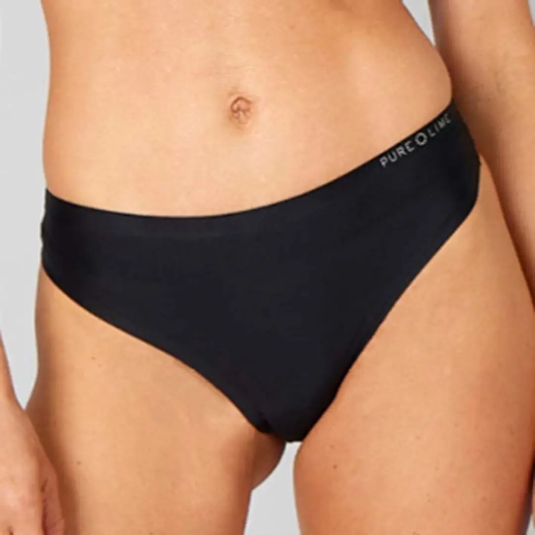 Pure Lime String 2-pack Dames Zwart L