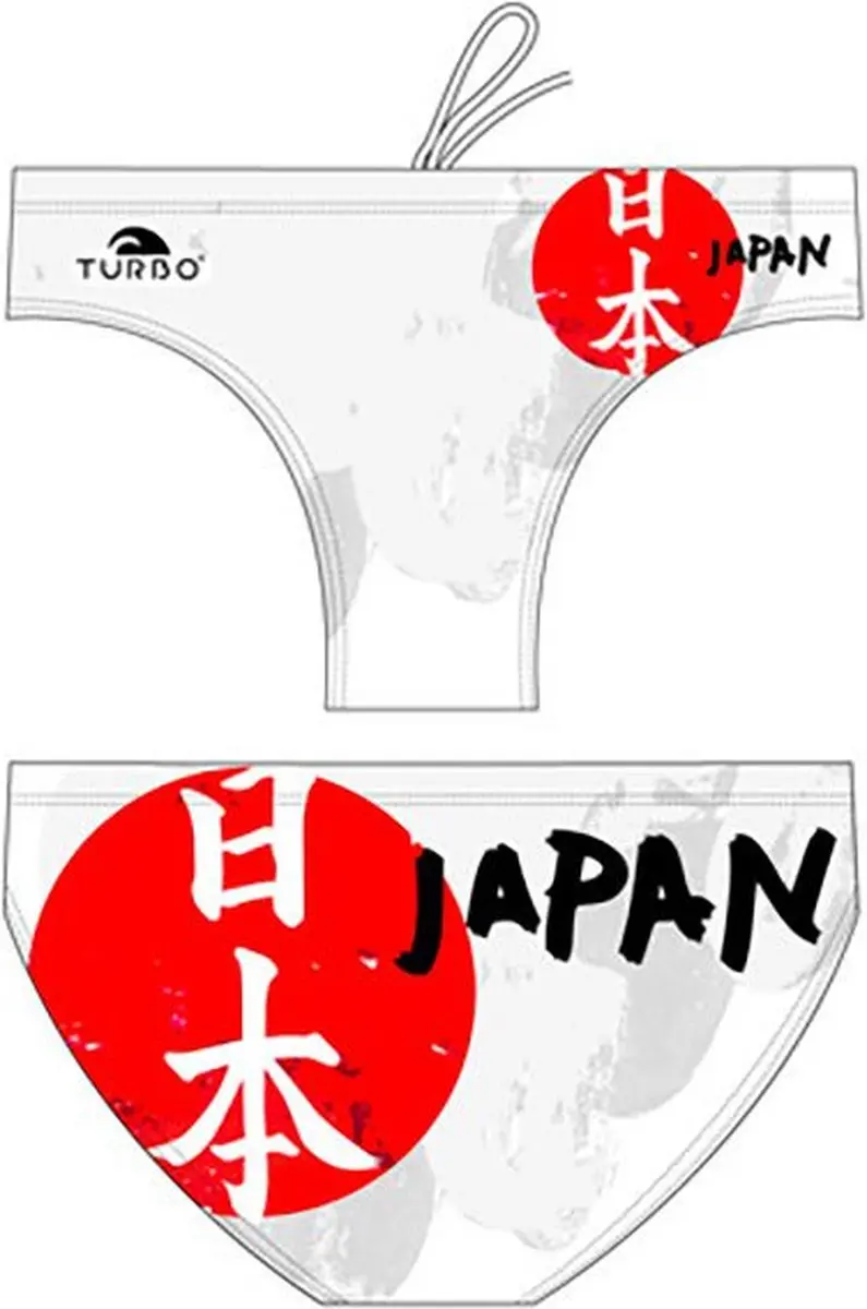 Turbo Japan Flag Waterpolo Zwemslip Wit M Man