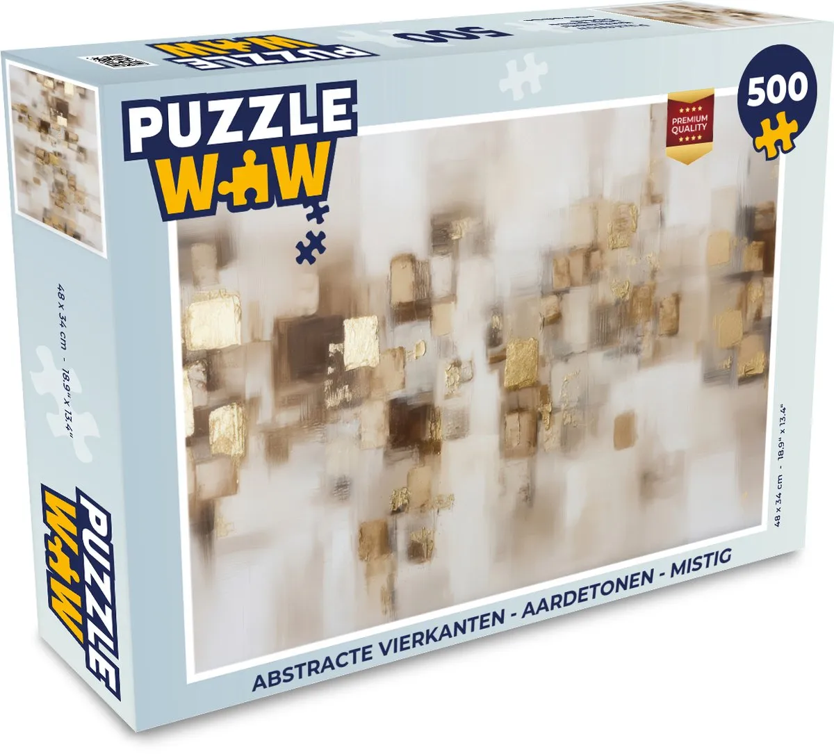 PuzzleWow Abstracte Vierkanten Legpuzzel 500 Stuks