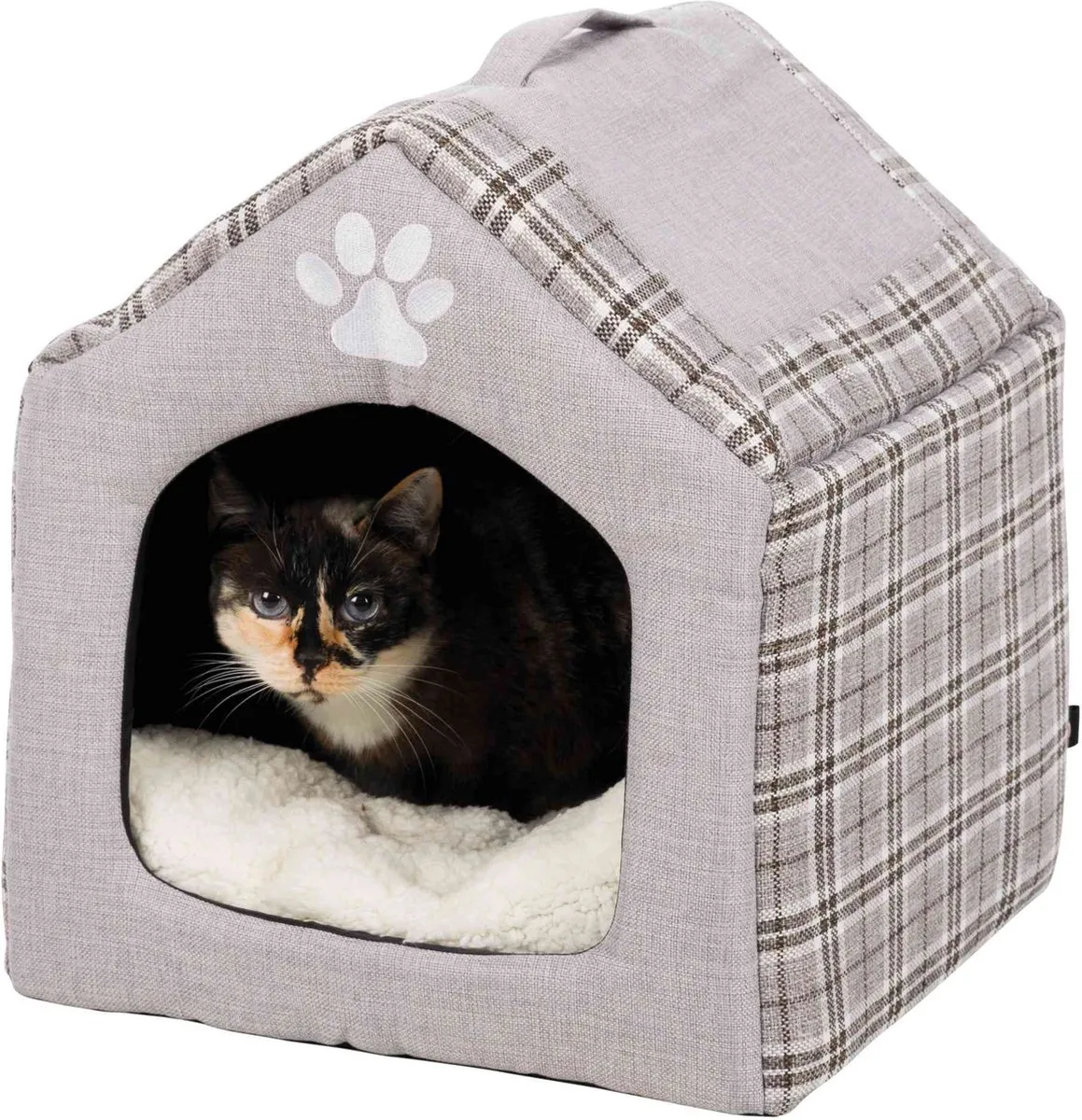 Trixie Relax Iglo Hondenhuis Silas - Grijs/Crème 40x40x45cm