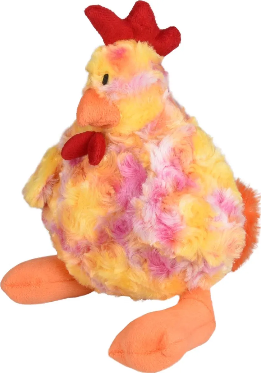 Flamingo Lorio Pluche Kip Geel 32cm