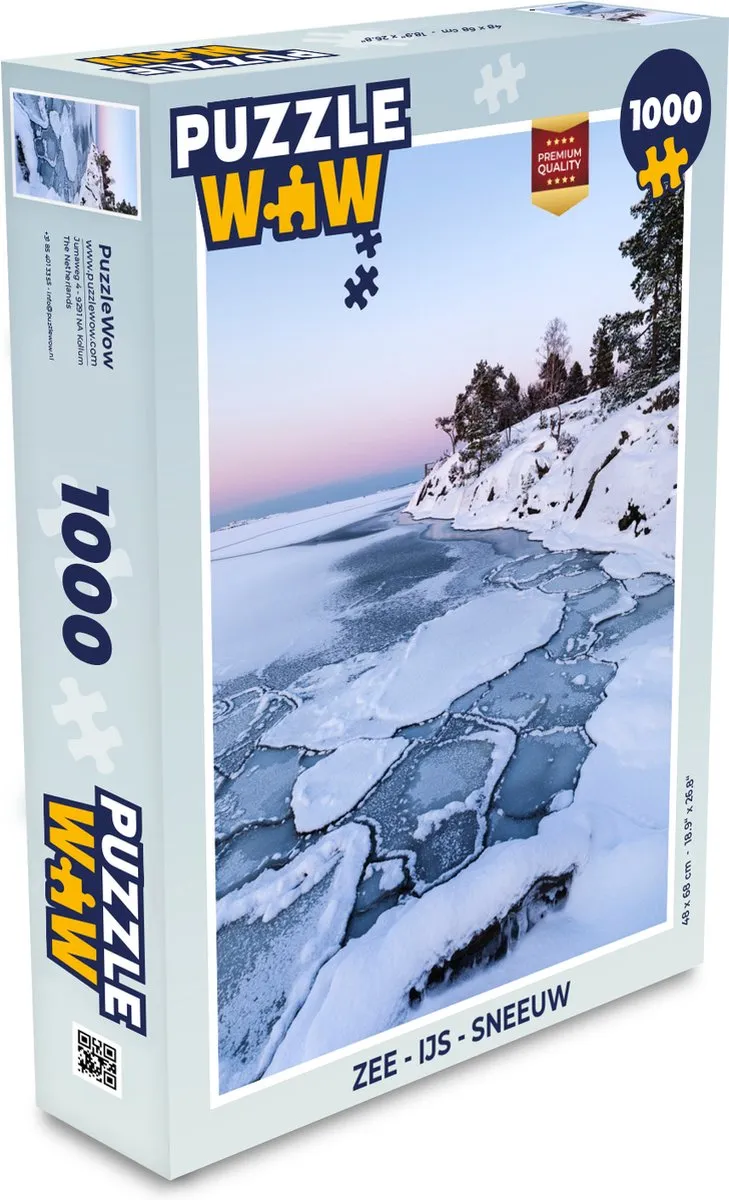 PuzzleWow Zee IJs Sneeuw Legpuzzel 1000 Stuks