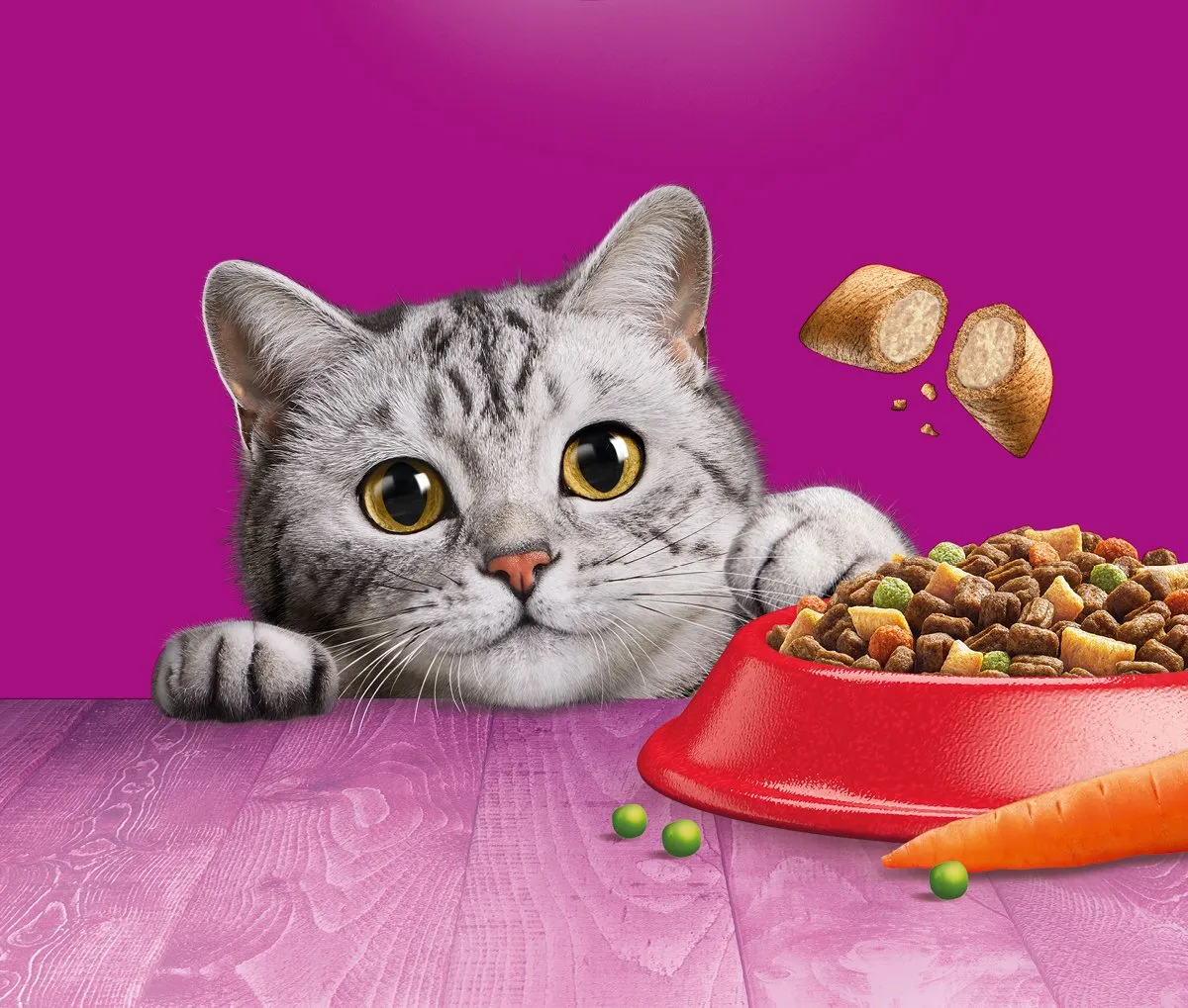 Whiskas Adult 1+ Rund Kattenbrokken - 3x3.8kg