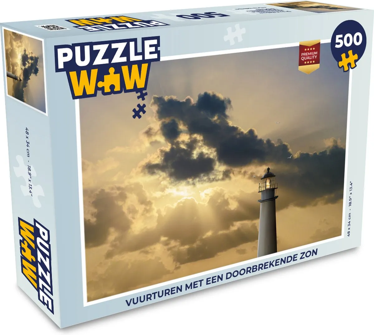 PuzzleWow Vuurturen Legpuzzel 500 Stuks - Multicolor