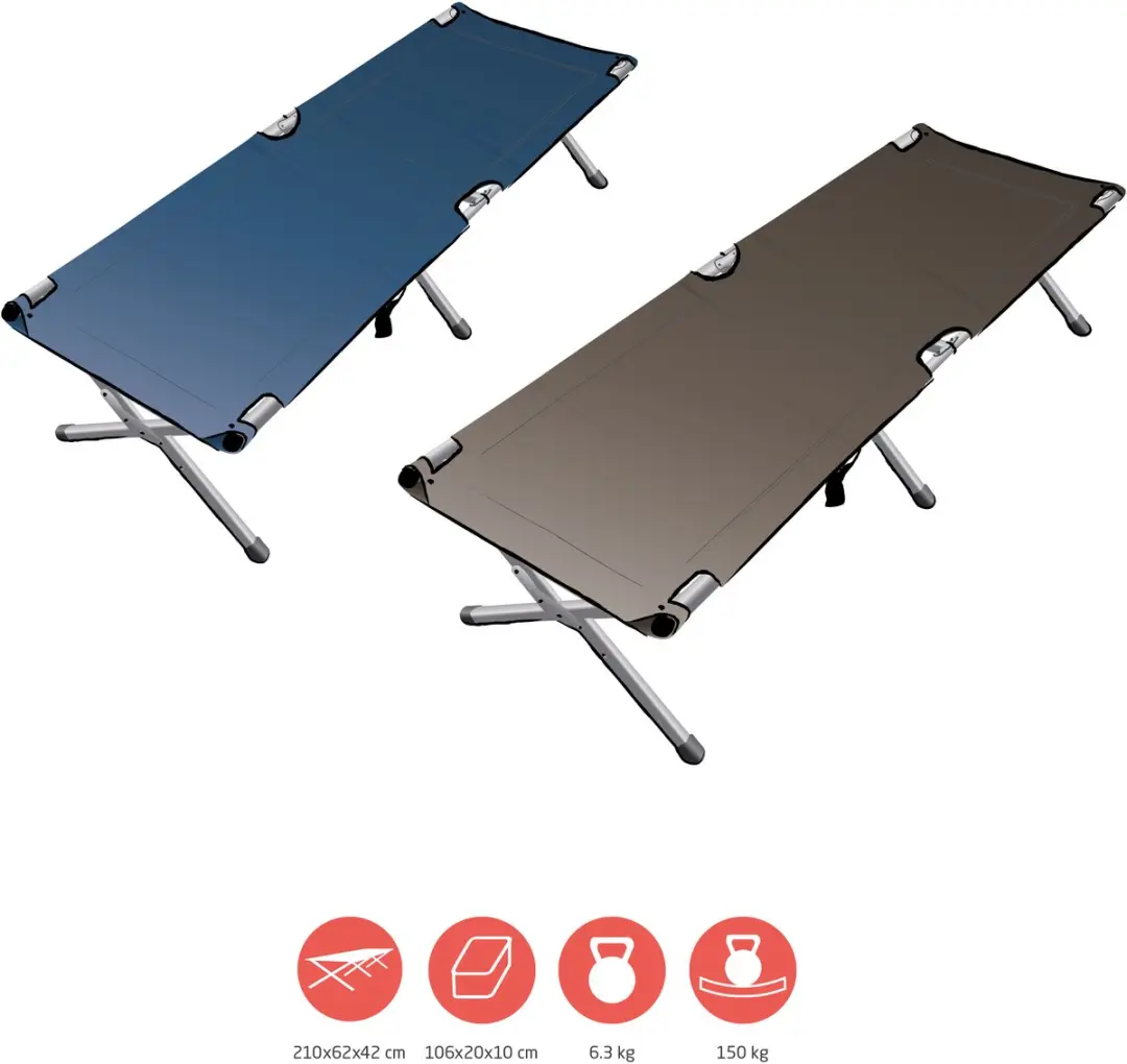 Grand Canyon Topaz Camping Bed L - 1 persoon - Donkerblauw - afbeelding 4 van 6