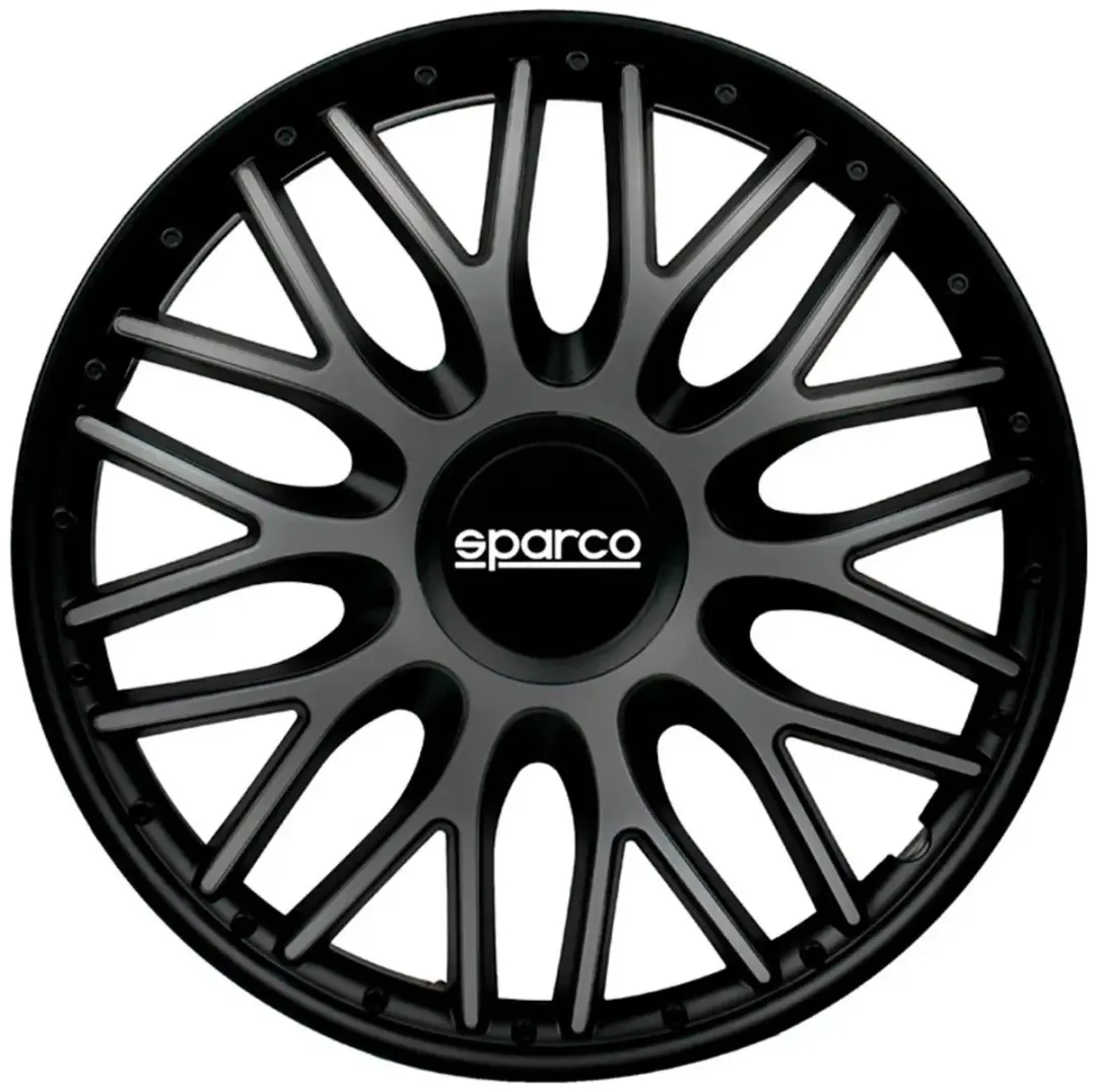 4-Delige Sparco Wieldoppenset Roma 15-inch grijs/zwart