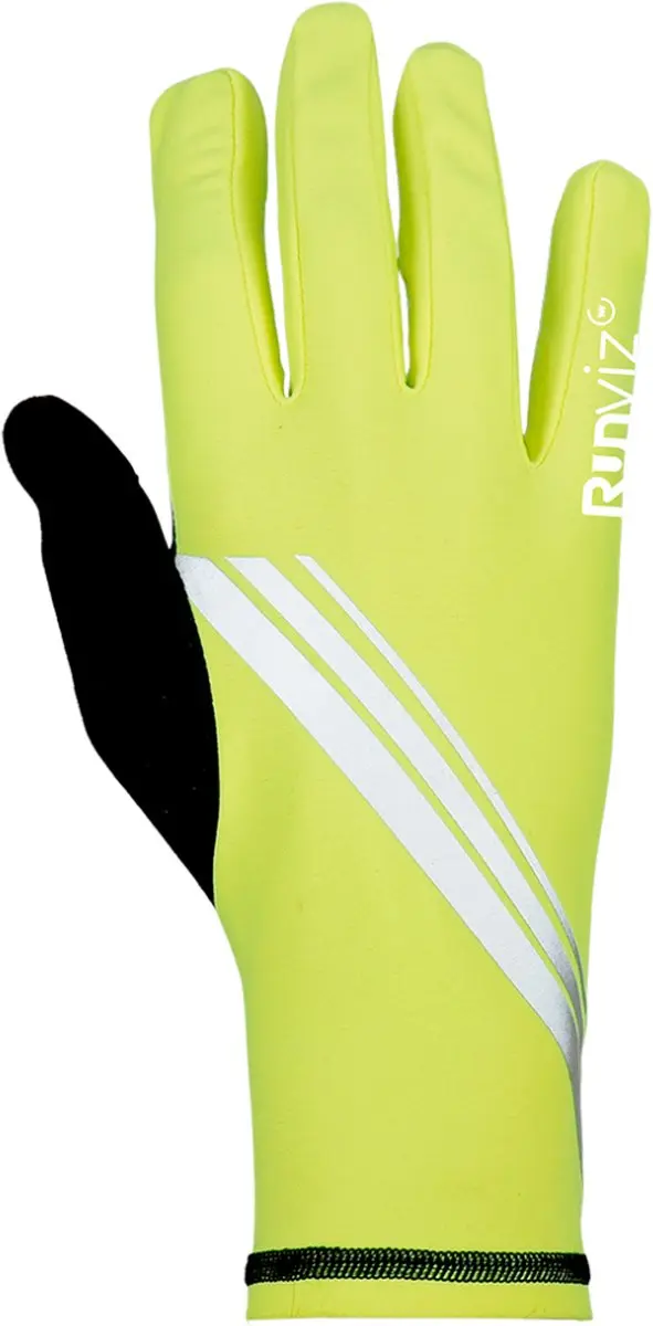 WOWOW Loophandschoenen Runviz Bolt Yellow Maat S