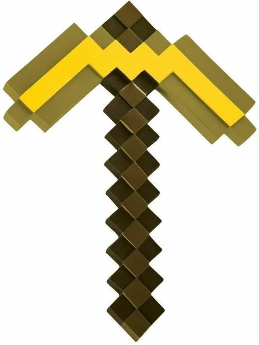 Minecraft Goudgeel Pikhouweel - One Size
