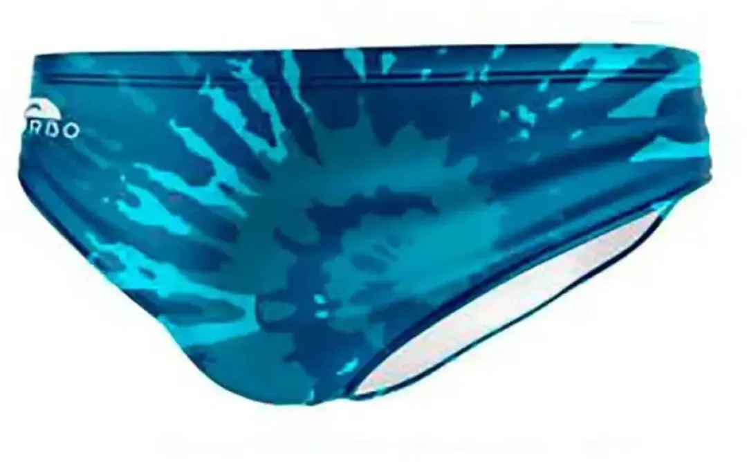 Turbo Khaki Tie Dye Zwemslip Blauw 3-4 Years Jongen