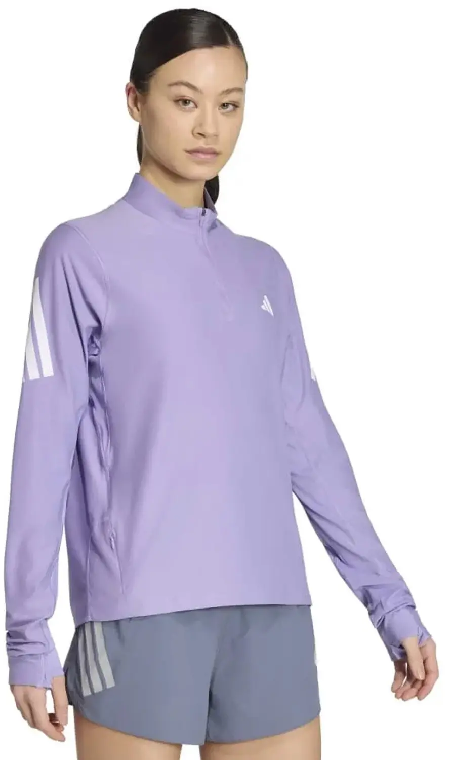 Adidas Adi365 Iconic Running Sweatshirt Met Halve Rits Paars XS Vrouw