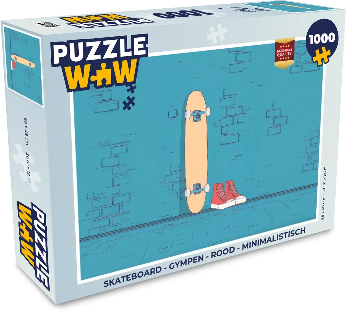 PuzzleWow Skateboard Gympen Puzzel 1000 Stuks