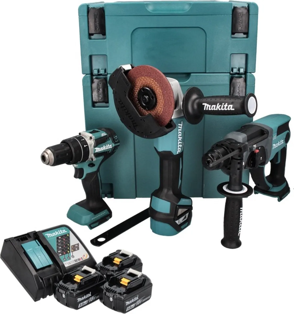 Makita DLX3093TJ 18V LXT 3-delige set - 3x 5.0Ah accu's