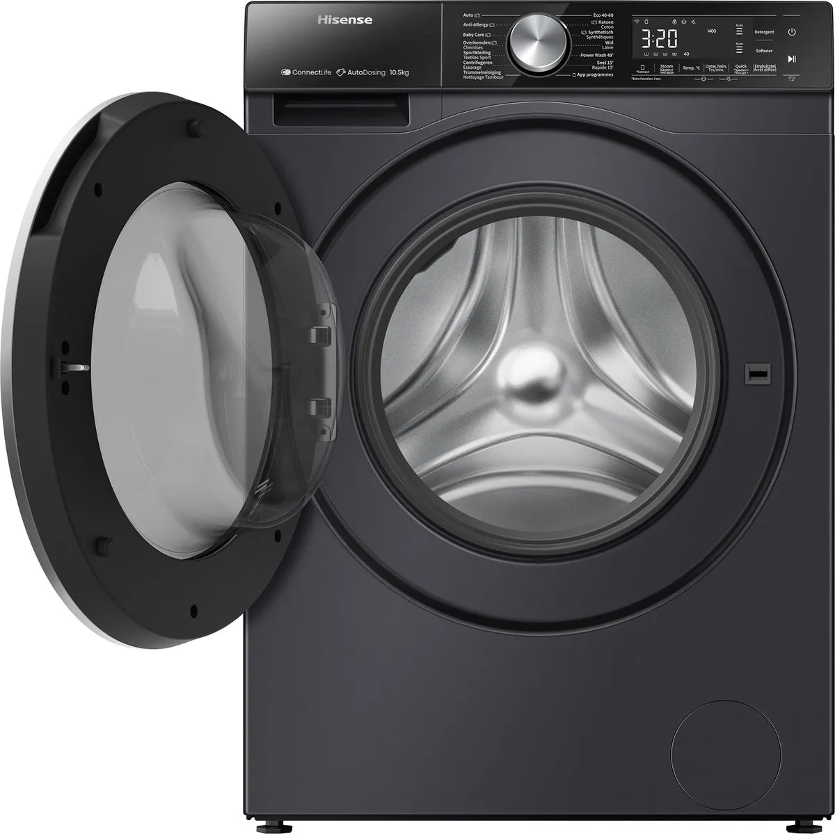 Hisense 5S WF5S1045BB Wasmachine 10,5kg - Zwart