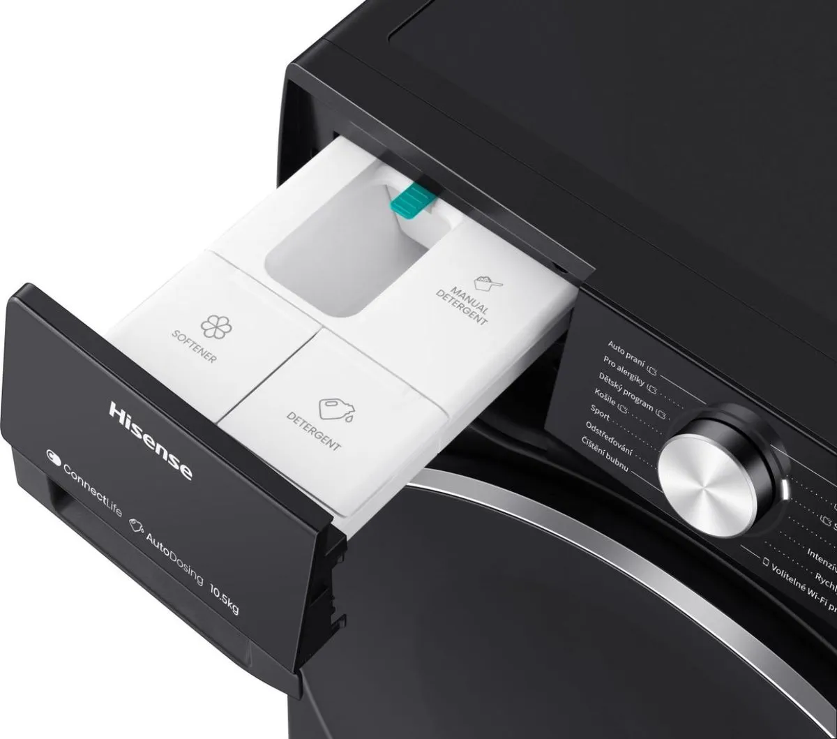 Hisense 5S WF5S1045BB Wasmachine 10,5kg - Zwart