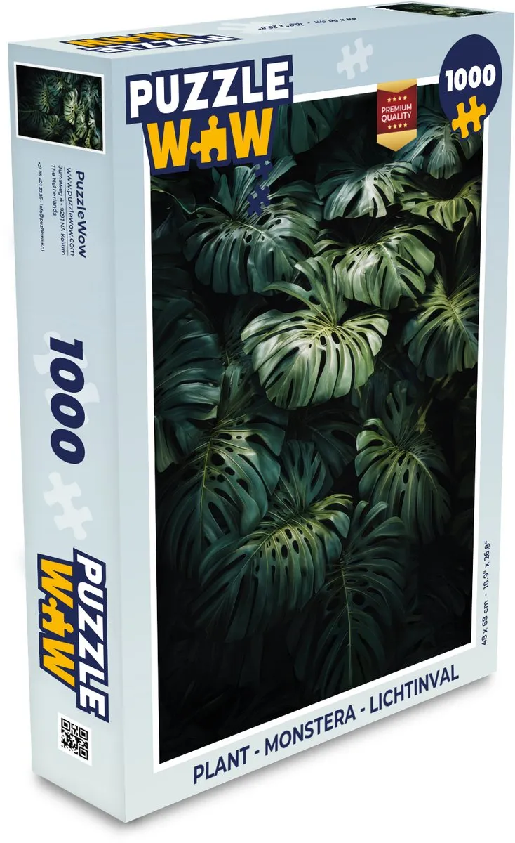 PuzzleWow Monstera Legpuzzel 1000 Stuks