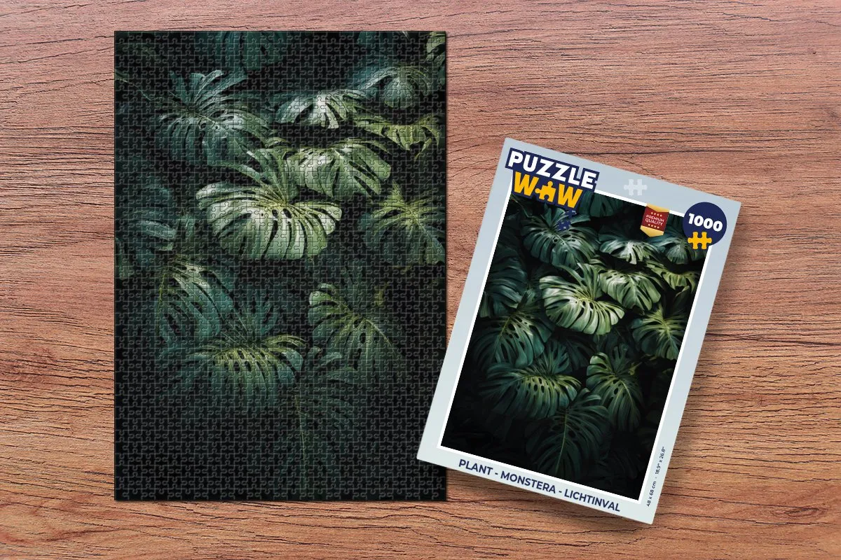 PuzzleWow Monstera Legpuzzel 1000 Stuks - Groen