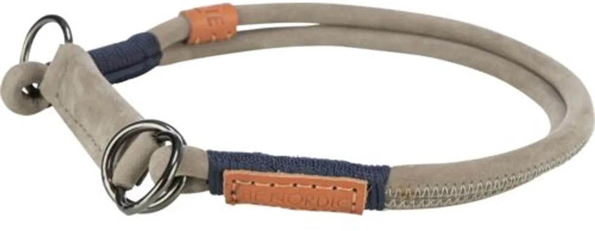 Trixie Nordic Halsband Half-Slip - Leer Grijs 45x0.8cm - afbeelding 5 van 5