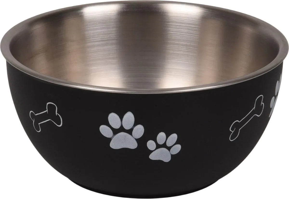 Flamingo Kena Eet- en Drinkpot Honden - 1250ml - Zwart - Ø17,2cm - afbeelding 6 van 6