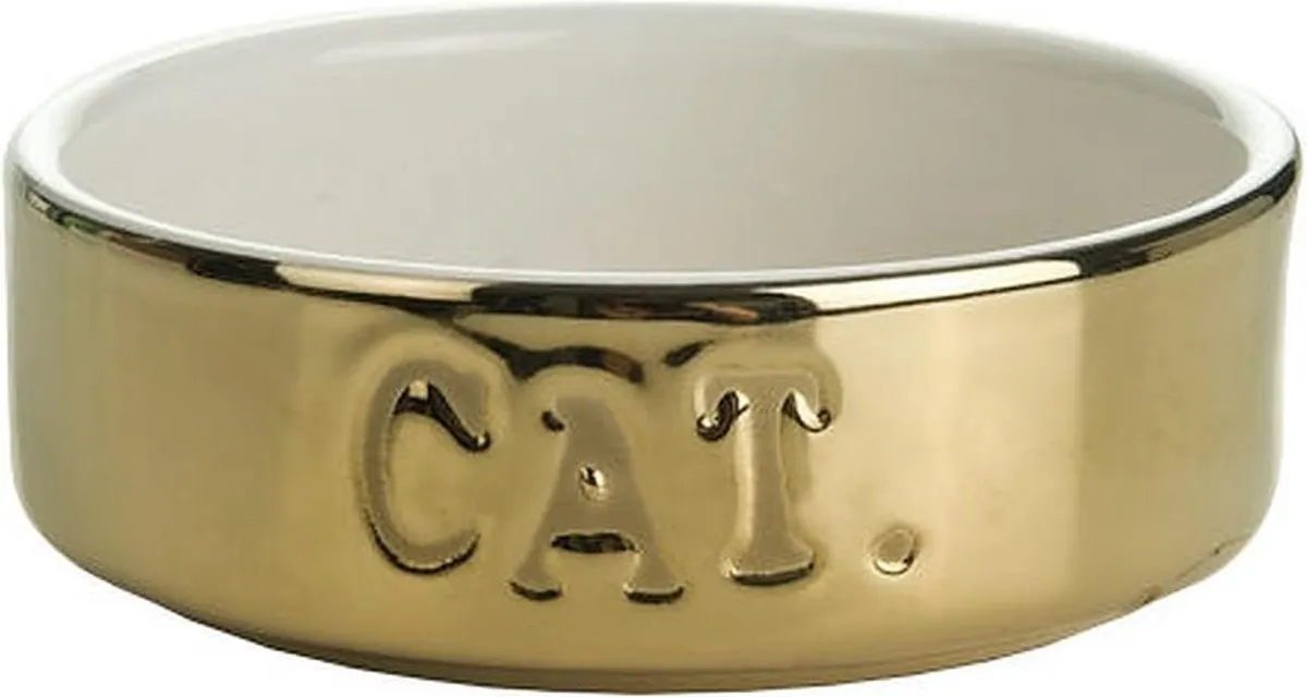 Beeztees Kera Snapshot Voerbak Kat - 11,5 x 4 cm - Goud