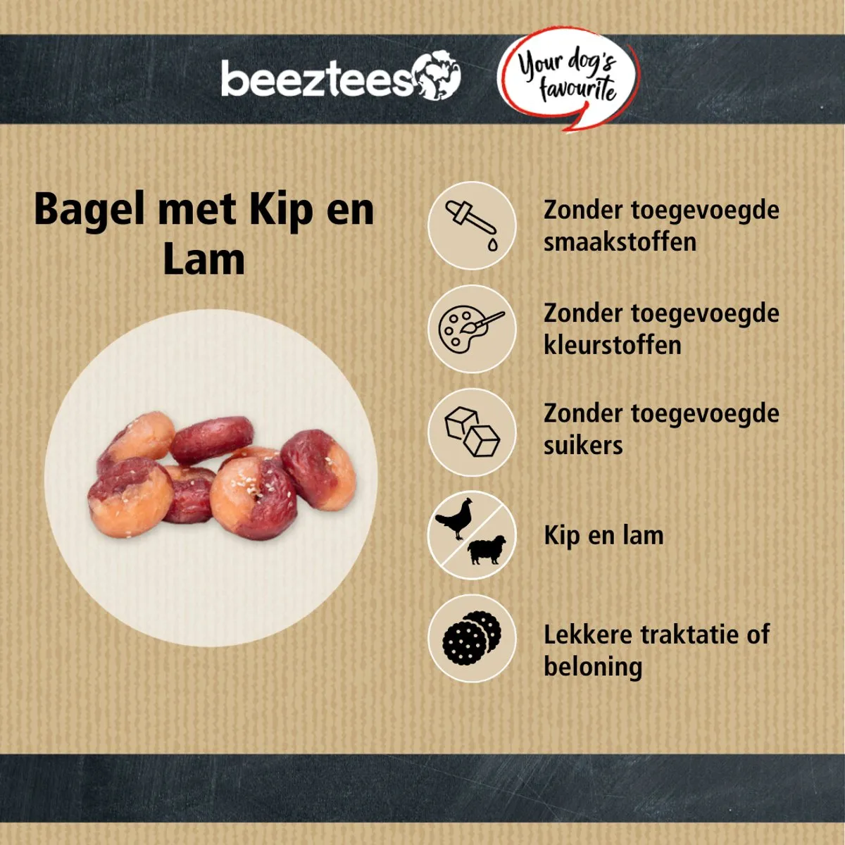Beeztees Tasty Treats Bagel Mini Hondensnacks 200g