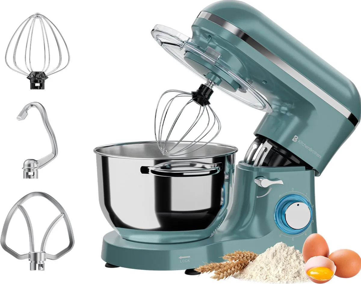 KitchenBrothers 2000W Keukenmachine Pastel Groen