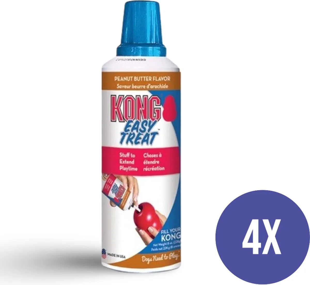KONG Easy Treat Pindakaas - Blauw