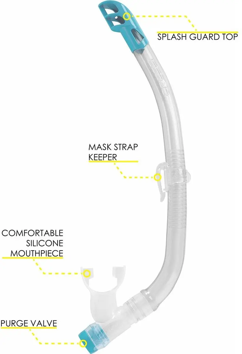 Cressi Top junior snorkel - Clear/Aquamarine - afbeelding 3 van 6