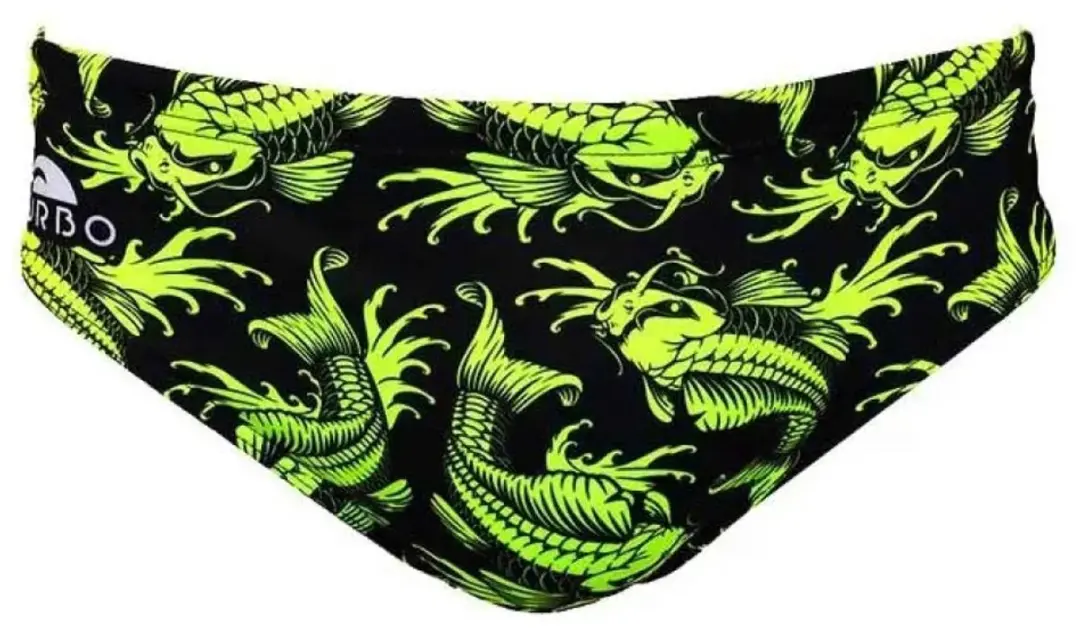 Turbo Carpa Warrior Zwemslip Groen,Zwart 3XL Man